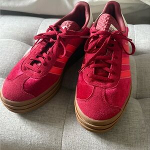 adidas Burgundy and Pink Athletic Shoes